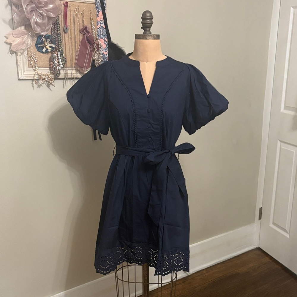 JODIFL Navy Mini Dress with Belt